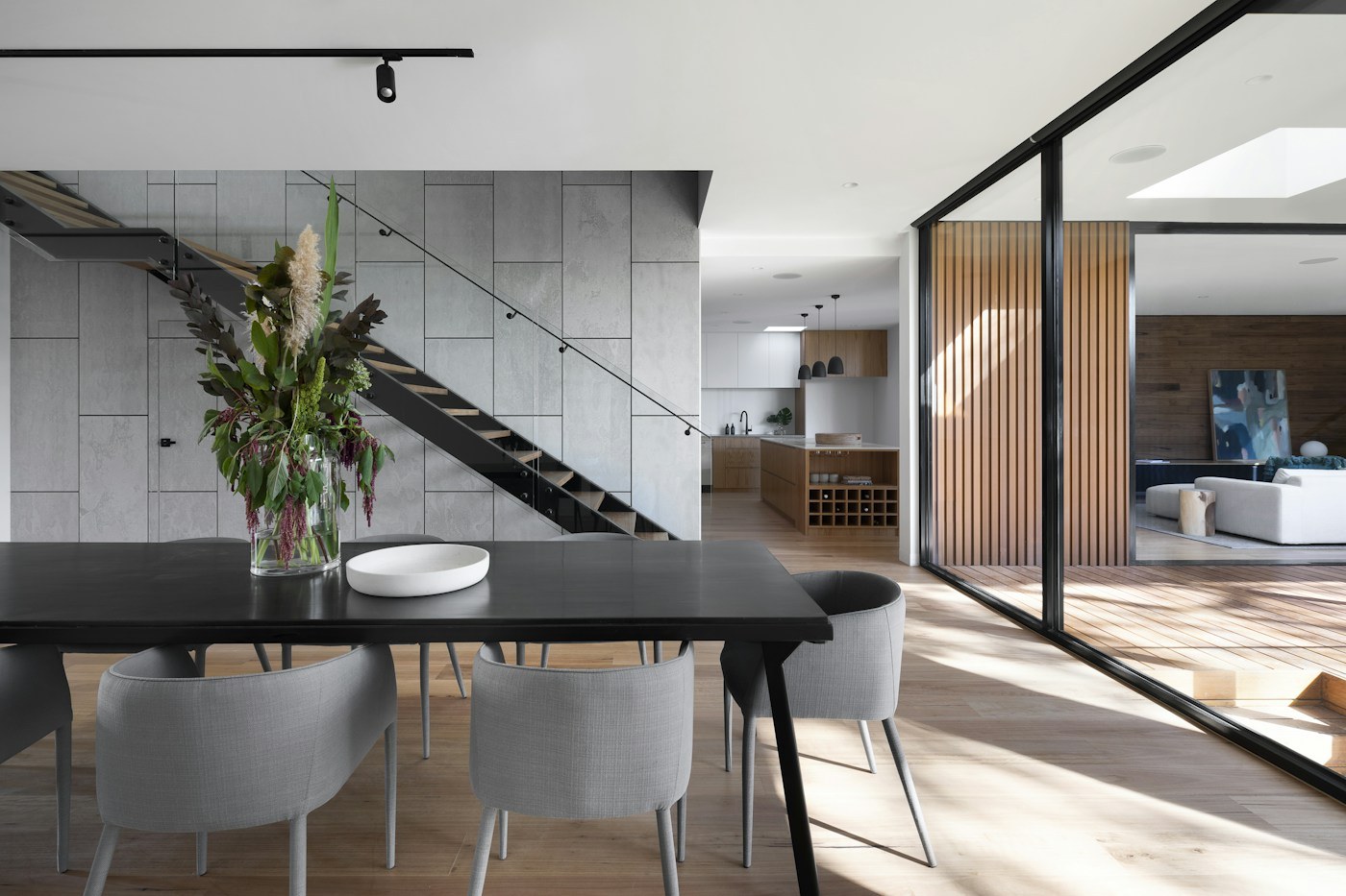 Carefully detailed timber and concrete interior